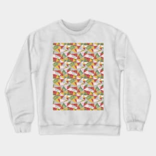 Pattern clash quilt triangle Crewneck Sweatshirt